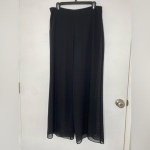 Black Studio I Pants with Bead Detailing, Size 10